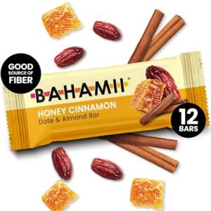 Bahamii Date & Nut Bars, No Artificial Sweeteners, Honey Cinnamon, 12-Count